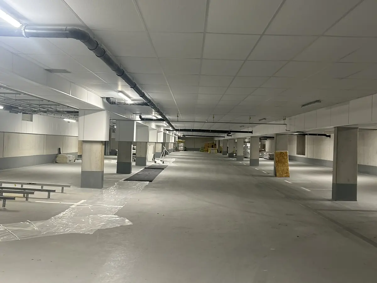 Gedämmte Tiefgarage im Bauvorhaben ARGE Moosach in München